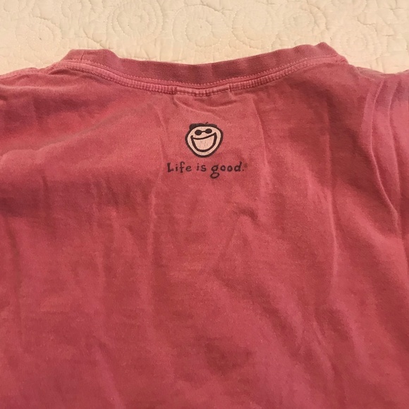 Life is Good “under the weather” maroon long sleeve crewneck tee shirt (M) - Picture 9 of 12